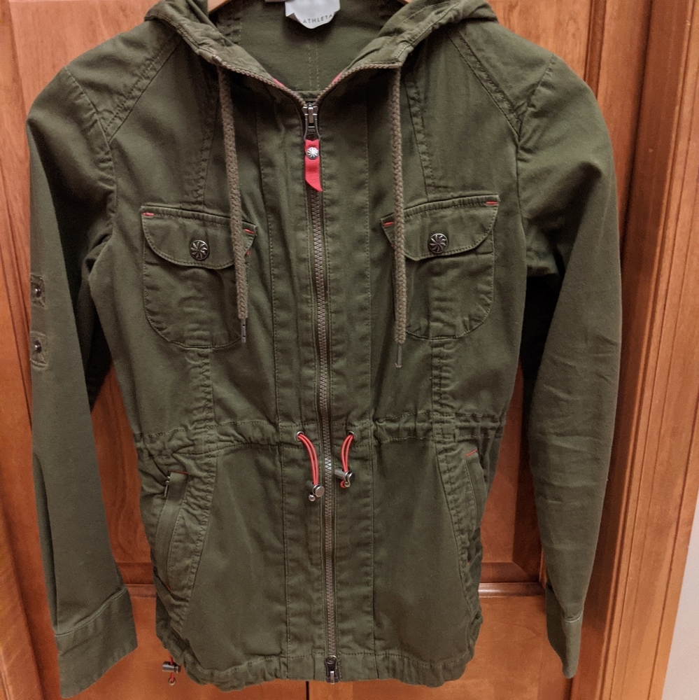 Athleta Army Green Cargo Jacket XXS